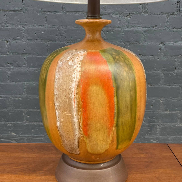 Vintage Mid-Century Modern Glazed Ceramic Table Lamps, c.1960’s