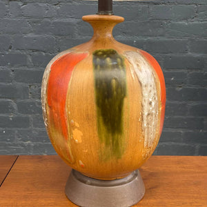 Vintage Mid-Century Modern Glazed Ceramic Table Lamps, c.1960’s