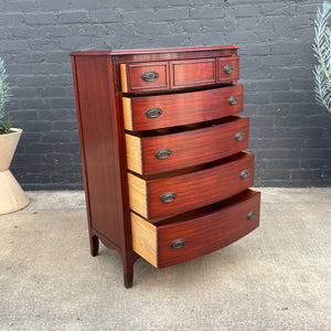 Antique Federal Style Mahogany Chest of Drawers Dresser, c.1960’s