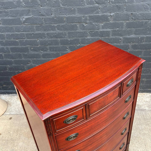 Antique Federal Style Mahogany Chest of Drawers Dresser, c.1960’s