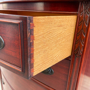 Antique Federal Style Mahogany Chest of Drawers Dresser, c.1960’s