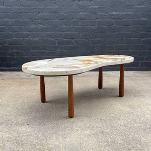 Mid-Century Modern Kidney Style Stone Coffee Table, c.1960’s