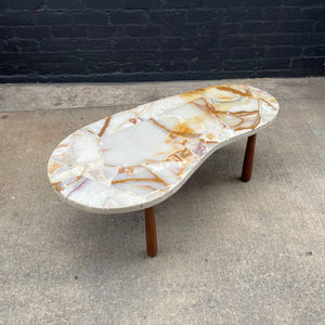 Mid-Century Modern Kidney Style Stone Coffee Table, c.1960’s
