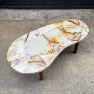 Mid-Century Modern Kidney Style Stone Coffee Table, c.1960’s