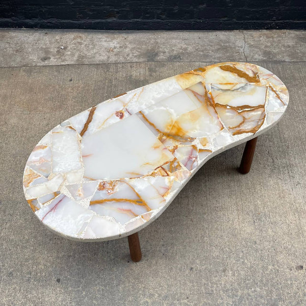 Mid-Century Modern Kidney Style Stone Coffee Table, c.1960’s