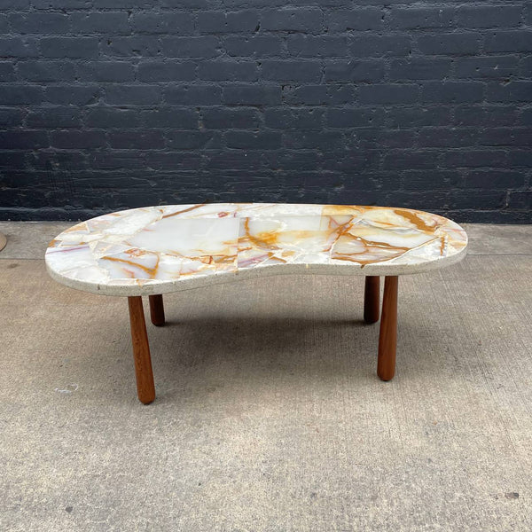Mid-Century Modern Kidney Style Stone Coffee Table, c.1960’s