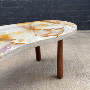 Mid-Century Modern Kidney Style Stone Coffee Table, c.1960’s