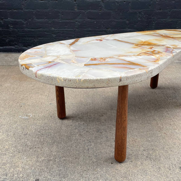 Mid-Century Modern Kidney Style Stone Coffee Table, c.1960’s
