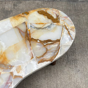 Mid-Century Modern Kidney Style Stone Coffee Table, c.1960’s