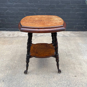 Antique English Style Two-Tier Oak Table, c.1940’s