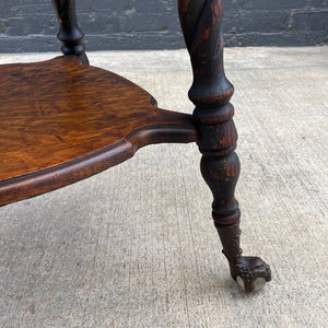 Antique English Style Two-Tier Oak Table, c.1940’s