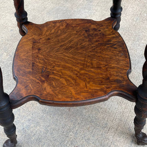 Antique English Style Two-Tier Oak Table, c.1940’s