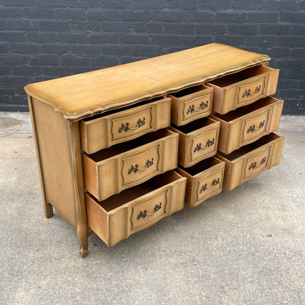 Antique French Provincial Style 9-Drawer Dresser, c.1960’s