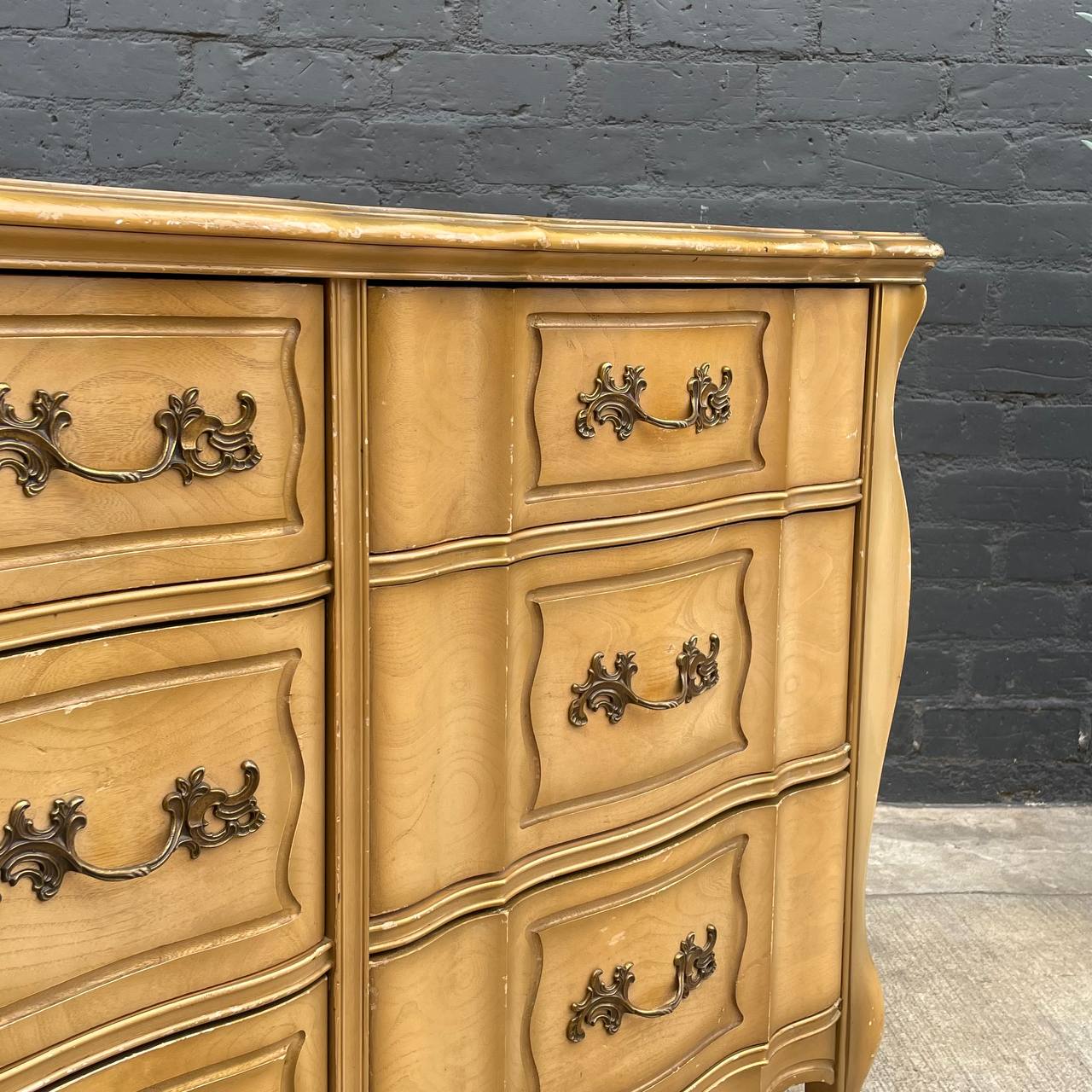 Antique French Provincial Style 9-Drawer Dresser, c.1960's – Vintage Supply