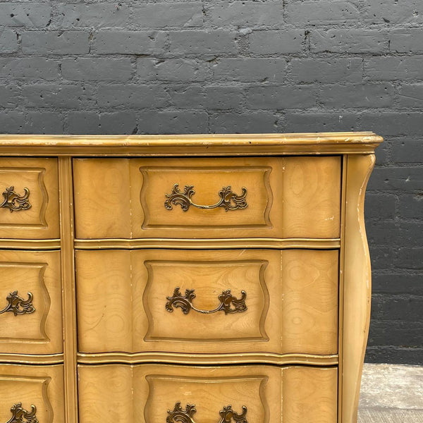 Antique French Provincial Style 9-Drawer Dresser, c.1960’s