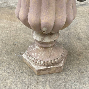 Pair of Vintage Plaster & Concrete Garden Outdoor Urn Planters, c.1960’s