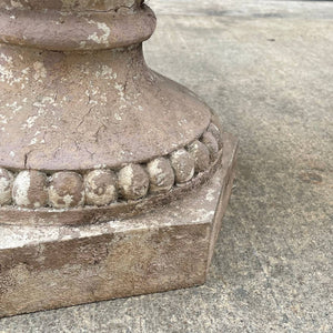 Pair of Vintage Plaster & Concrete Garden Outdoor Urn Planters, c.1960’s