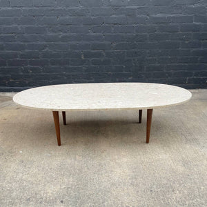 Mid-Century Modern Surfboard Style Marble Stone Coffee Table, c.1960’s