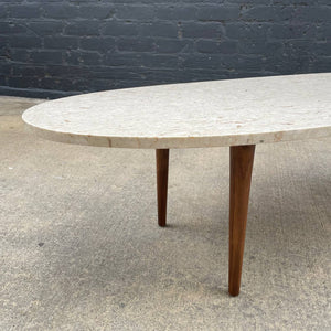 Mid-Century Modern Surfboard Style Marble Stone Coffee Table, c.1960’s