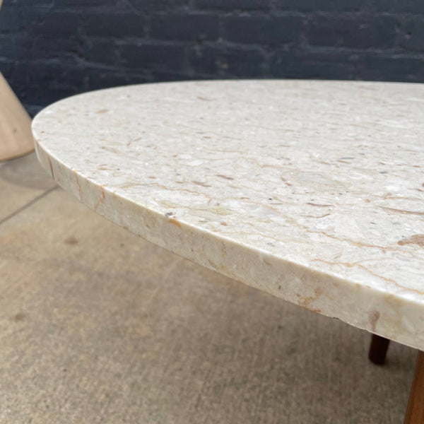 Mid-Century Modern Surfboard Style Marble Stone Coffee Table, c.1960’s