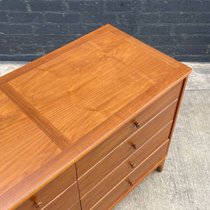 Mid-Century Modern Sculpted Walnut 9-Drawer Dresser, c.1960’s