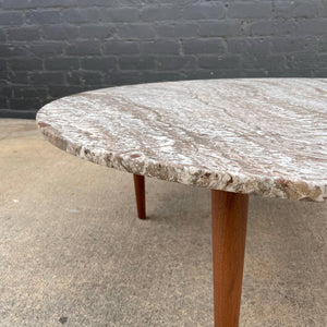 Mid-Century Modern Round Marble Stone Coffee Table, c.1960’s