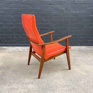 Vintage Mid-Century Modern Sculpted Walnut Lounge Chair, c.1960’s
