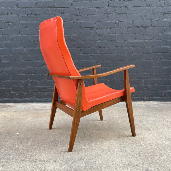 Vintage Mid-Century Modern Sculpted Walnut Lounge Chair, c.1960’s