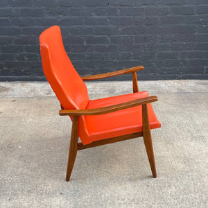 Vintage Mid-Century Modern Sculpted Walnut Lounge Chair, c.1960’s