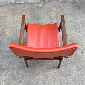 Vintage Mid-Century Modern Sculpted Walnut Lounge Chair, c.1960’s