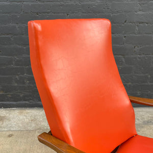 Vintage Mid-Century Modern Sculpted Walnut Lounge Chair, c.1960’s