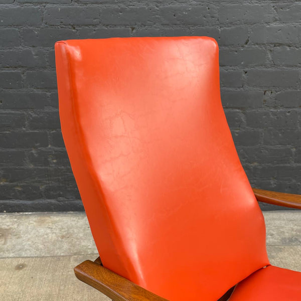 Vintage Mid-Century Modern Sculpted Walnut Lounge Chair, c.1960’s