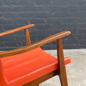 Vintage Mid-Century Modern Sculpted Walnut Lounge Chair, c.1960’s