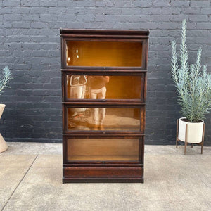 Vintage Barristers Oak & Glass Stackable Bookcase by Globe Wernicke, c.1940’s