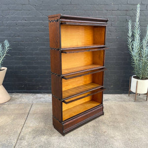 Vintage Barristers Oak & Glass Stackable Bookcase by Globe Wernicke, c.1940’s