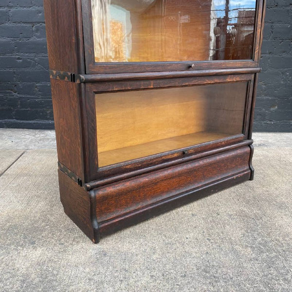 Vintage Barristers Oak & Glass Stackable Bookcase by Globe Wernicke, c.1940’s