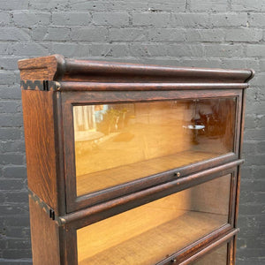 Vintage Barristers Oak & Glass Stackable Bookcase by Globe Wernicke, c.1940’s