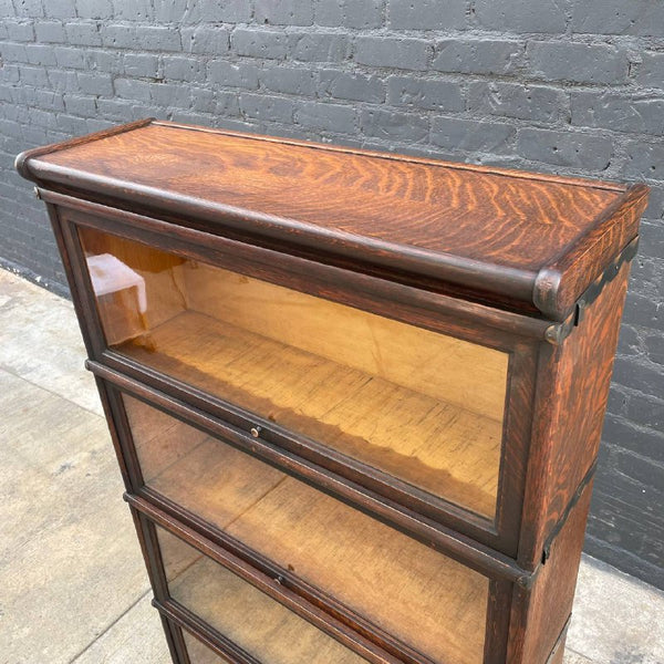 Vintage Barristers Oak & Glass Stackable Bookcase by Globe Wernicke, c.1940’s