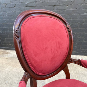 Antique French Style Carved Wood Arm Chair, c.1950’s