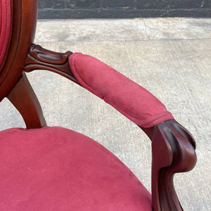 Antique French Style Carved Wood Arm Chair, c.1950’s