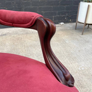 Antique French Style Carved Wood Arm Chair, c.1950’s
