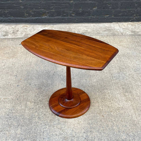 Vintage Mid-Century Modern Sculpted Walnut Side Table, c.1960’s