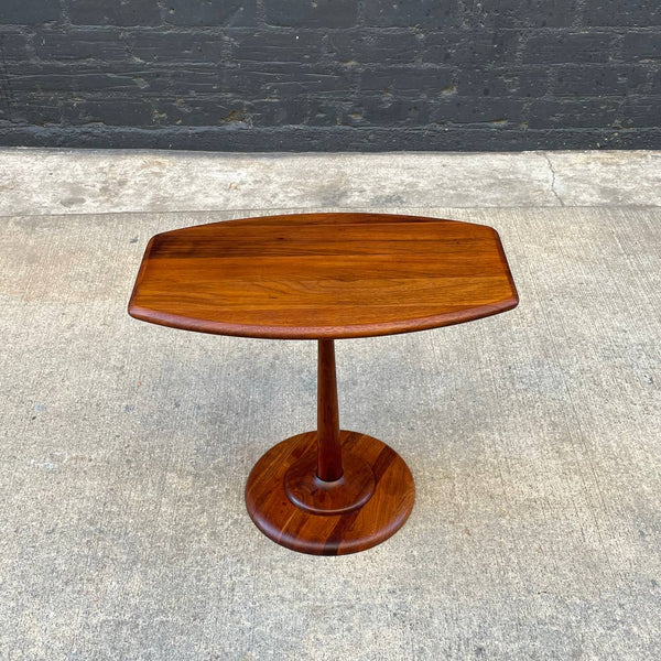 Vintage Mid-Century Modern Sculpted Walnut Side Table, c.1960’s