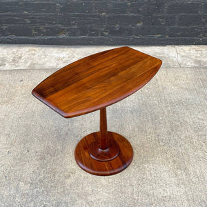 Vintage Mid-Century Modern Sculpted Walnut Side Table, c.1960’s