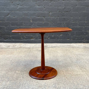Vintage Mid-Century Modern Sculpted Walnut Side Table, c.1960’s