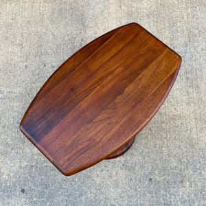 Vintage Mid-Century Modern Sculpted Walnut Side Table, c.1960’s