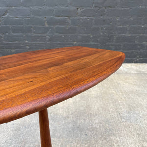 Vintage Mid-Century Modern Sculpted Walnut Side Table, c.1960’s