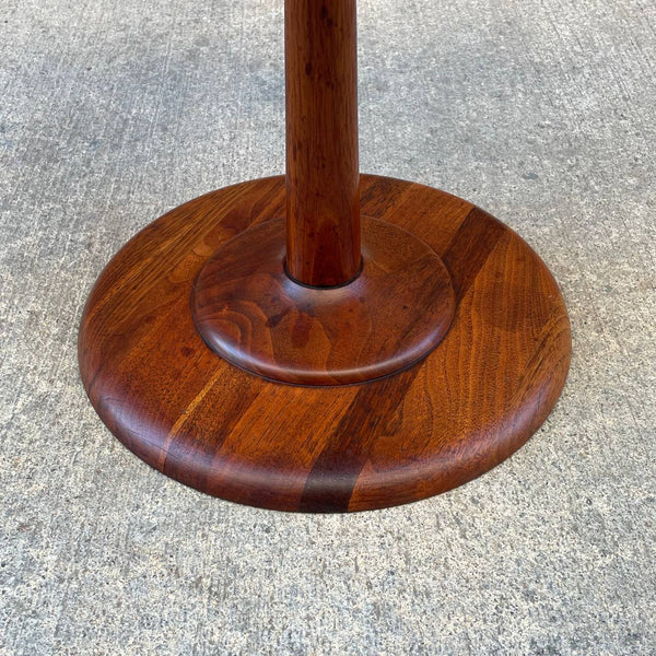 Vintage Mid-Century Modern Sculpted Walnut Side Table, c.1960’s
