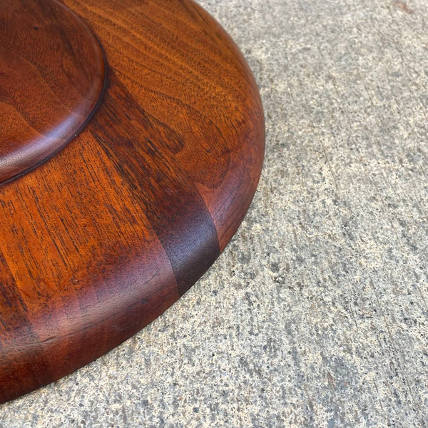 Vintage Mid-Century Modern Sculpted Walnut Side Table, c.1960’s