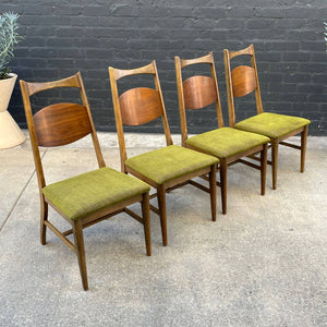 Set of 6 Vintage Mid-Century Modern Sculpted Walnut Dining Chairs, c.1960’s